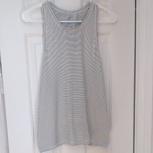 GAP Black and White Striped Athletic Tank Top